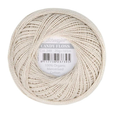 Fil fin 100% coton mercerisé Scheepjes Candy Floss