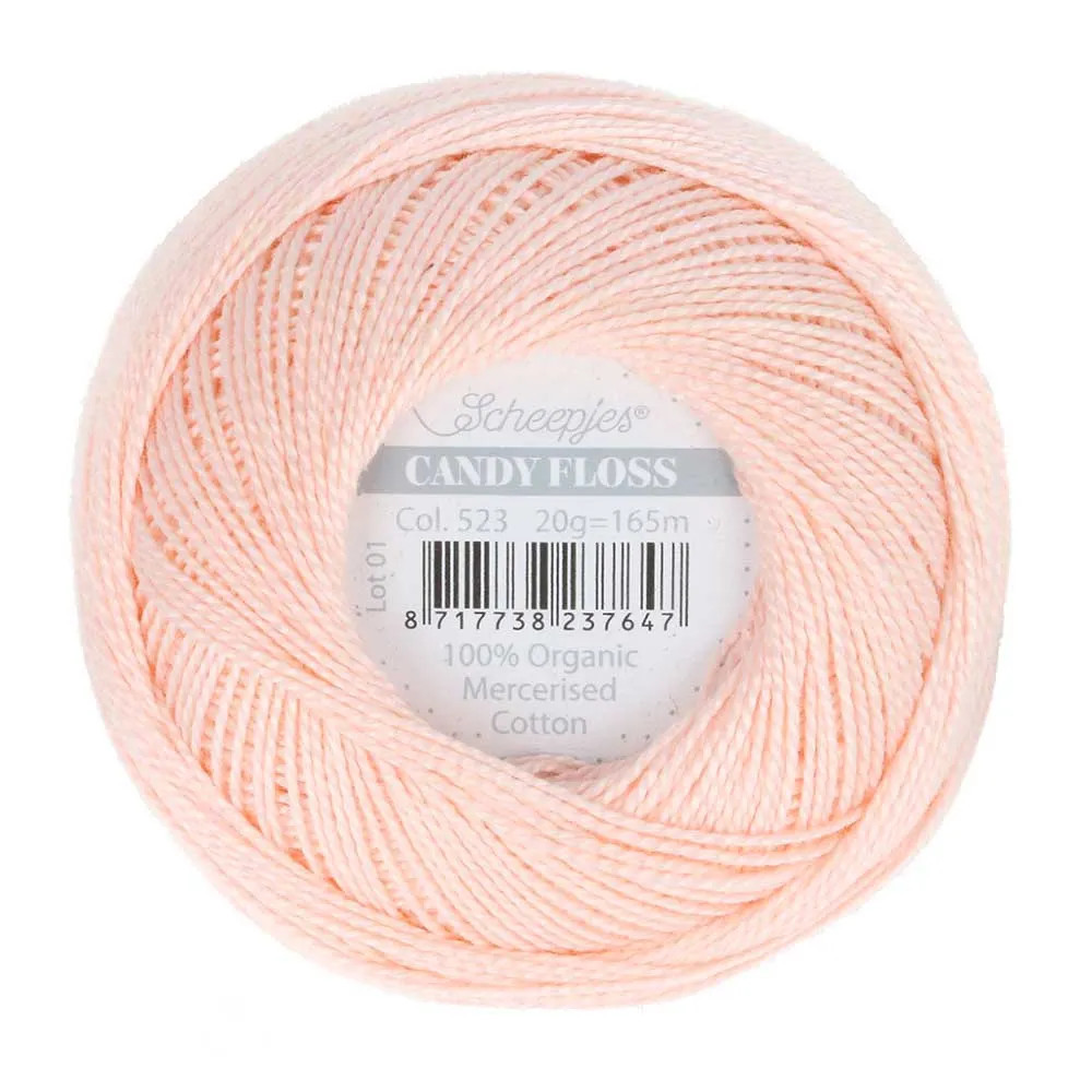 Fil fin 100% coton mercerisé Scheepjes Candy Floss